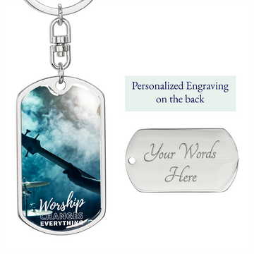 Worship Changes Everything | Bass and Drums | Dog Tag Keychain