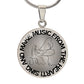 Sing & Make Music From The Heart | Grand Piano | Dots | Necklace Circle Pendant