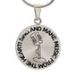 Sing & Make Music From The Heart | Vintage Mic | Necklace Circle Pendant