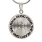 Sing & Make Music From The Heart | Music Notes | Sound Wave | Necklace Circle Pendant