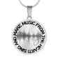 Sing & Make Music From The Heart | Trumpet | Sound Wave | Necklace Circle Pendant