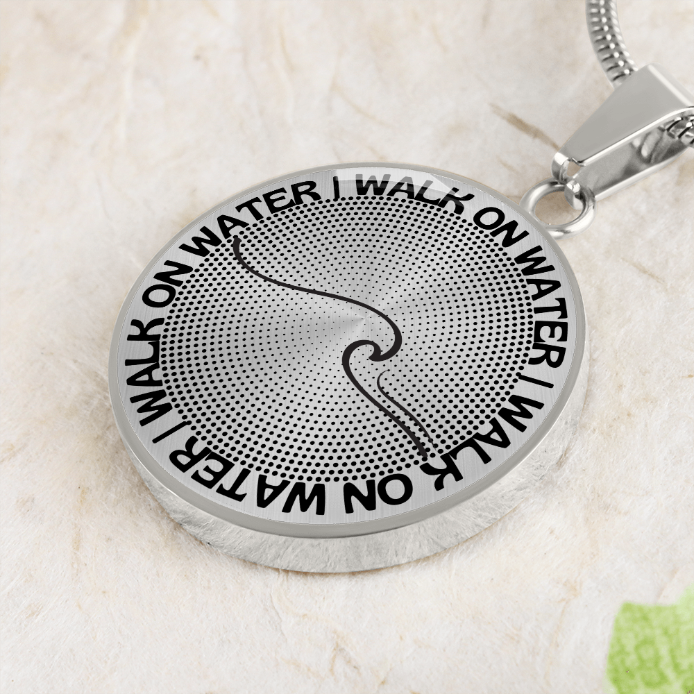 Walk On Water | Wave | Dots | Necklace Circle Pendant