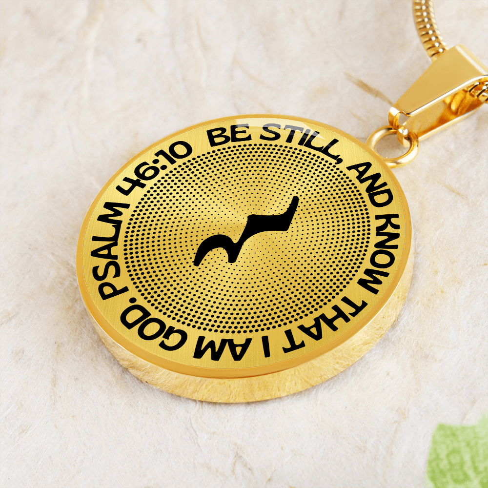 Be Still And Know | Music Rest | Dots | Necklace Circle Pendant