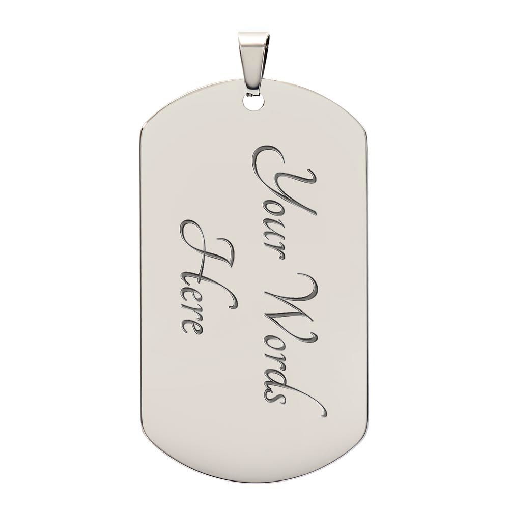 Dog Tag Necklace | Trumpet Cutout Piano Sheet Music Greyscale
