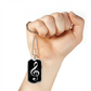 Dog Tag Necklace Black | G-clef Cutout | Grand Piano