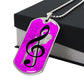 Dog Tag Necklace Pink | Female Singer Cutout | G-clef