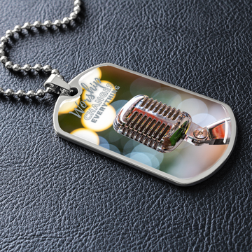 Worship Changes Everything | Microphone | Dog Tag Necklace