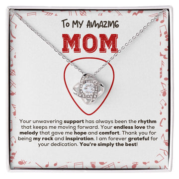 Love Knot Necklace | Your Love is the Melody | Guitarist to Mom gift
