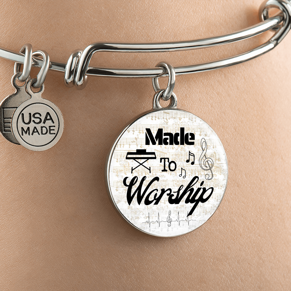 Made to Worship Gold Sheet Music | Bangle Circle Pendant | Piano | Gift for Pianist