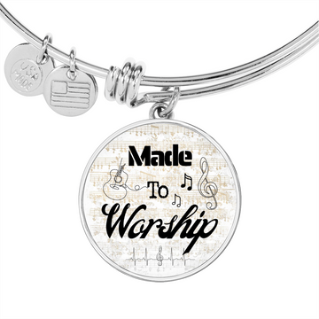 Made to Worship Gold Sheet Music | Bangle Circle Pendant | Guitar | Gift for Guitarist