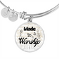 Made to Worship Gold Sheet Music | Bangle Circle Pendant | Microphone | Gift for Singer