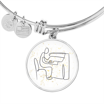 Piano Music Notes | Circle Bangle | Gift for Pianist