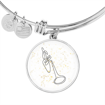 Trumpet Music Notes | Circle Bangle | Gift for Trumpetist
