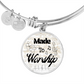 Made to Worship Gold Sheet Music | Bangle Circle Pendant | Drums | Gift for Drummer