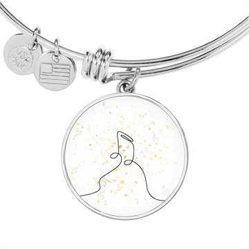 Music Notes | Circle Bangle | Gift for Musician