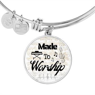 Made to Worship Gold Sheet Music | Bangle Circle Pendant | Piano | Gift for Pianist