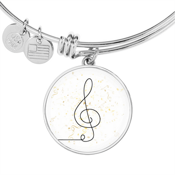 Music Clef Music Notes | Circle Bangle | Gift for Musician