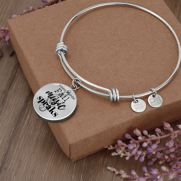 When Words Fail Music Speaks Clef | Bangle Circle Pendant