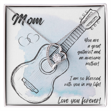 Love You Forever | Guitarist Mom | Blue | Necklace