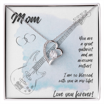 Love You Forever | Bassist Mom | Blue | Necklace - Givtz Back