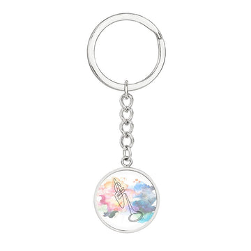 Trumpet Colorful | Circle Pendant Keychain | Gift for Trumpetist