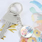 Grand Piano Colorful | Circle Pendant Keychain | Gift for Pianist