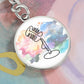 Vintage Microphone Colorful | Circle Pendant Keychain | Gift for Singer