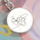 Drums Music Notes | Circle Pendant Keychain | Gift for Drummer
