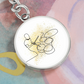 Drums Gold Splatter | Circle Pendant Keychain | Gift for Drummer