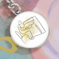 Piano Gold Splatter | Circle Pendant Keychain | Gift for Pianist