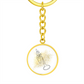 Trumpet Gold Splatter | Circle Pendant Keychain | Gift for Trumpetist