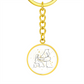 Grand Piano Gold Stars | Circle Pendant Keychain | Gift for Pianist
