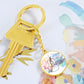 Guitar Colorful | Circle Pendant Keychain | Gift for Guitarist