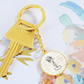 Vintage Microphone Sheet Music | Circle Pendant Keychain | Gift for Singer