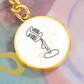 Vintage Microphone Music Notes | Circle Pendant Keychain | Gift for Singer