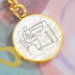 Piano Sheet Music | Circle Pendant Keychain | Gift for Pianist
