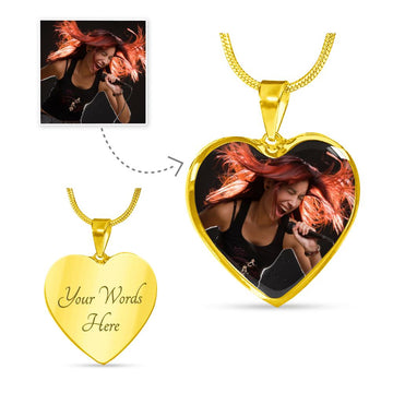 [Upload Your Photo] Female Singer Heart Necklace